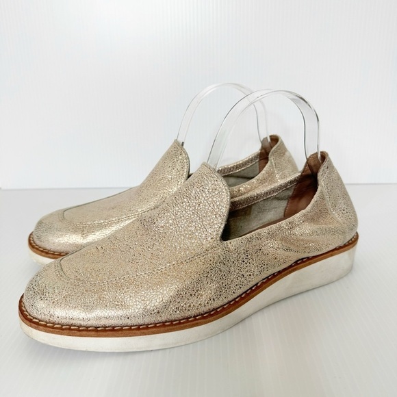 Arche Gold Metallic Danock Mocassins Shoes Size 41 or 9.5 US - Picture 5 of 10
